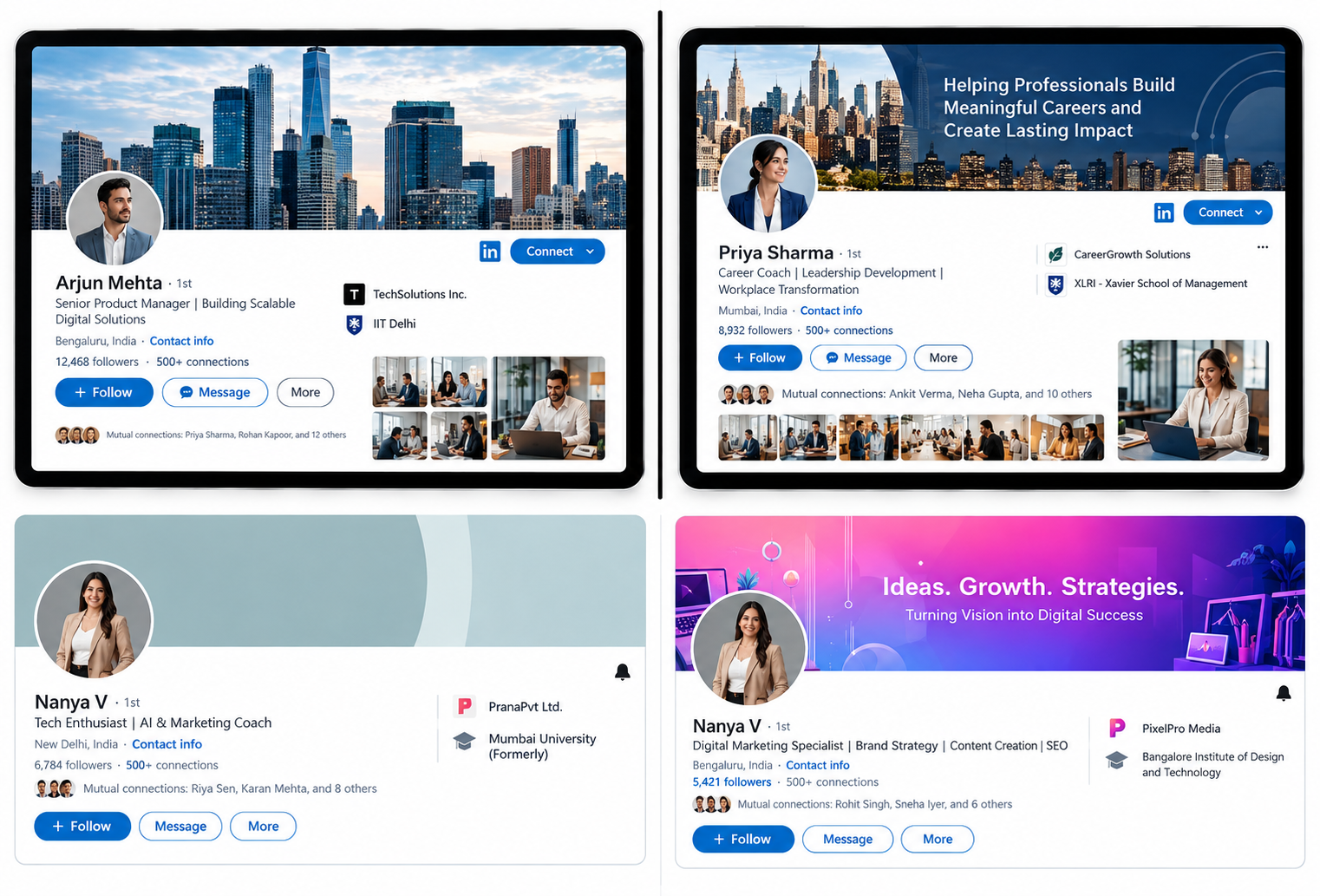 LinkedIn Brand Visibility + Banner Example